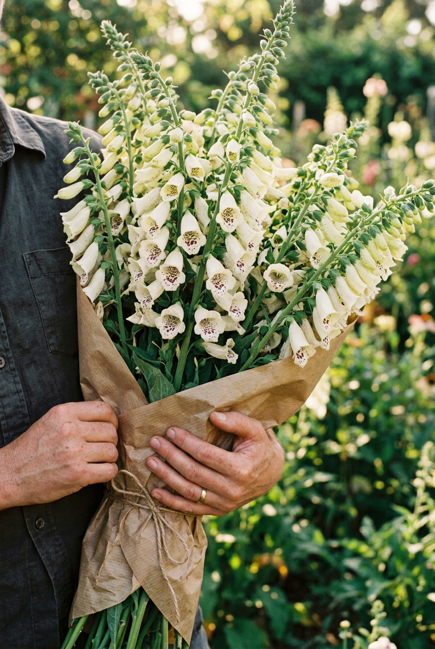 Cream Digitalis Bouquet