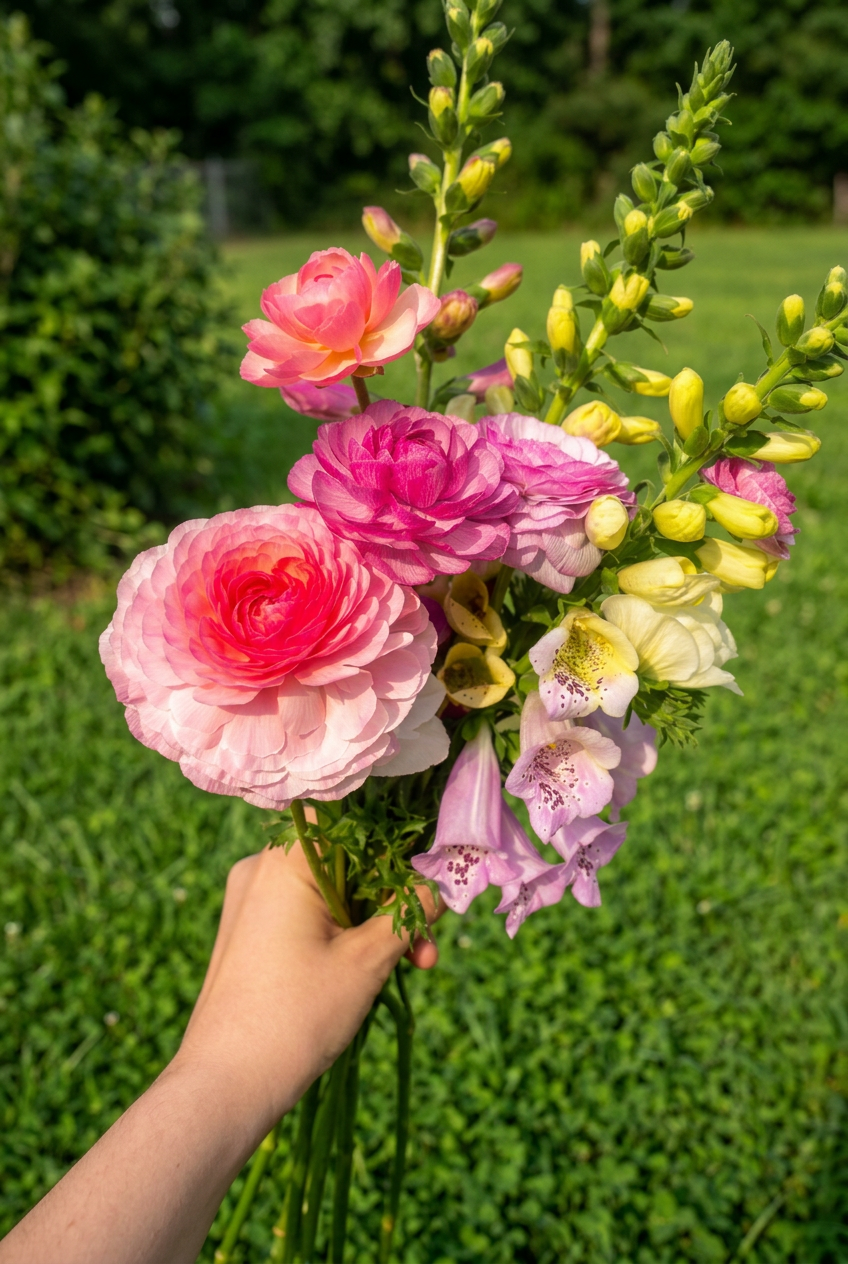 Farm Bouquet - Green Grass, No Fence